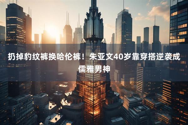 扔掉豹纹裤换哈伦裤!朱亚文40岁靠穿搭逆袭成儒雅男神